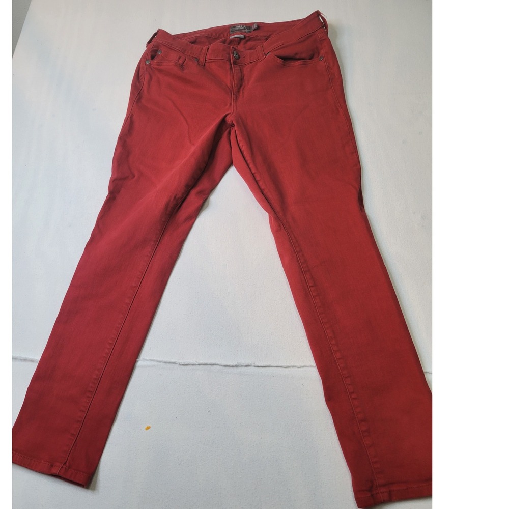Torrid Boyfriend Straight Vintage Stretch Red Jeans Pants Size 12T Tall 2909